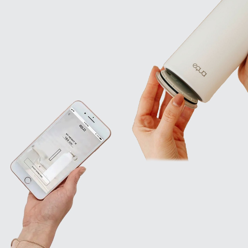 Equa Smart Water Bottle - Snow White