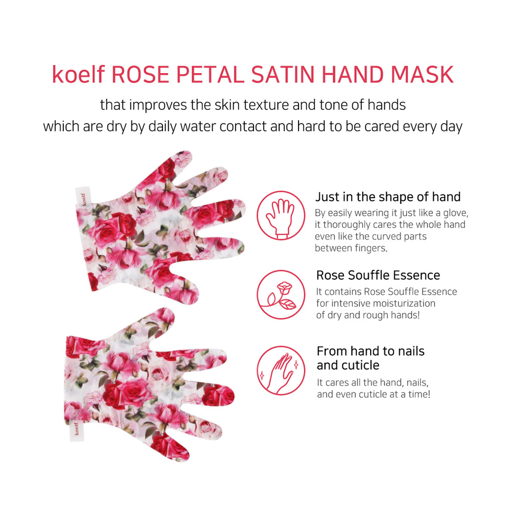 Rose Petal Satin - Hands Mask