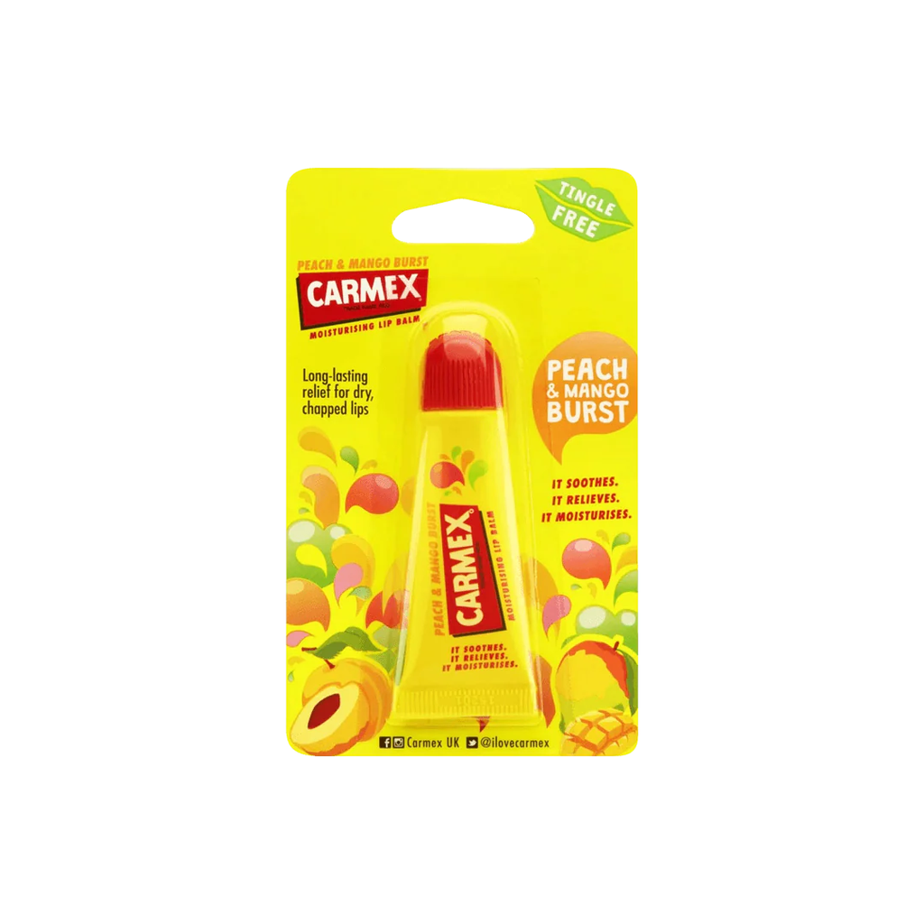 Carmex Peach & Mango Burst Lip Balm Tube 