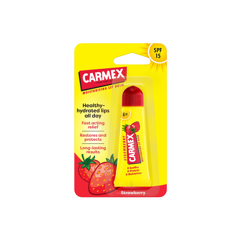 Carmex Strawberry Lip Balm Tube SPF 15 