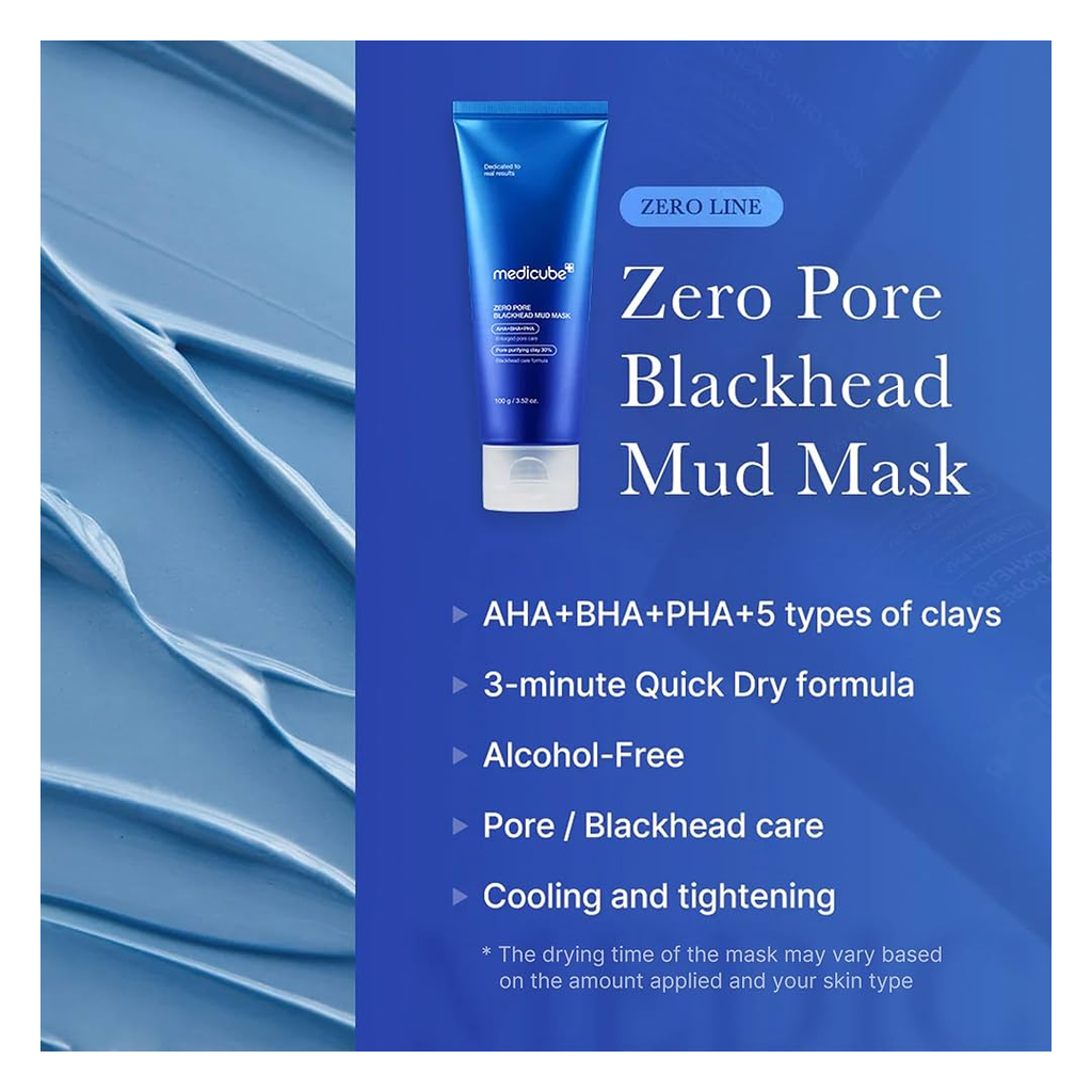 Zero Pore Blackhead Mud Mask (AHA + BHA + PHA)
