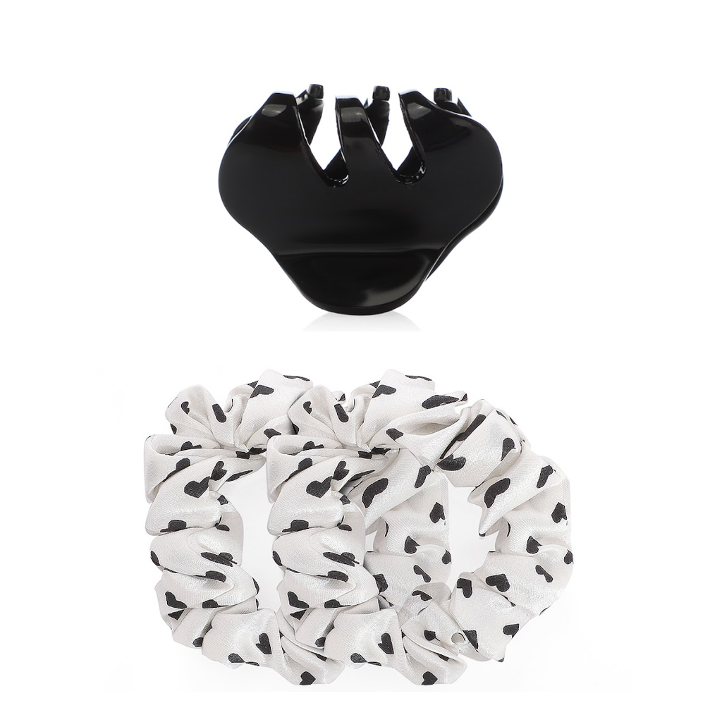 Silk Heatless Hair Curler Set - Black & White