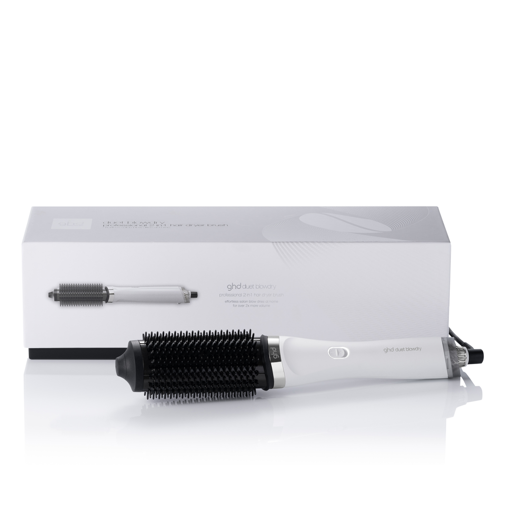 duet blowdry 2-in-1 hair dryer brush white